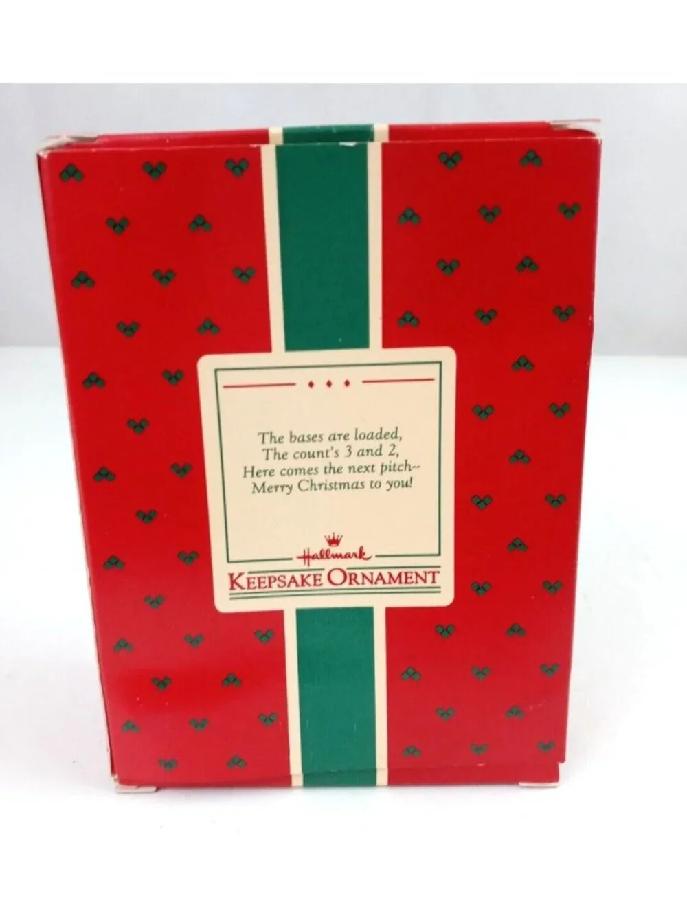 Vintage 1987 Hallmark Keepsake Ornament Santa At The Bat In Original Box